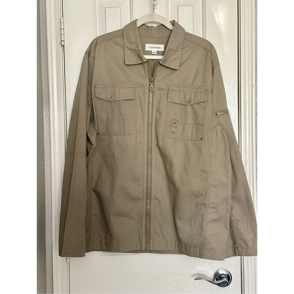 Calvin Klein Tan Windbreaker Jacket - Picture 2 of 6